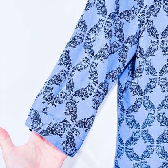 REITMANS Blue blouse with owls - Picture 6 of 8